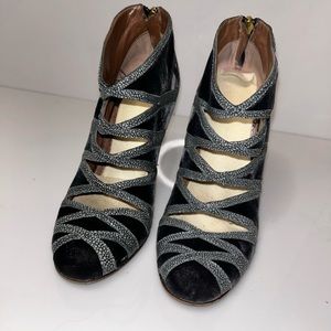 Roberto Cavalli Ankle boots Black and Silver